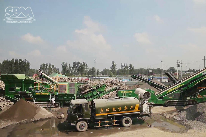 河南時產200噸建筑垃圾破碎處理生產線